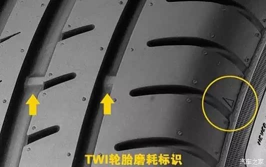 汽车轮胎磨损标记在哪里汽车轮胎磨损标记在哪个位置(图1)